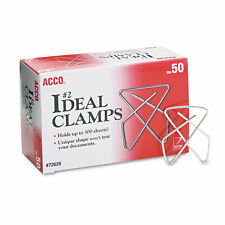 Acco Ideal Clamps Metal Wire Small 1 12 Silver 50box 72620