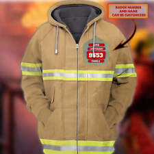 Firefighter - 3d Full Print Zipper Hoodie Christmas Custom Firefighter Zip Hood