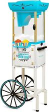 Nostalgia Snow Cone Shaved Ice Machine - Retro Cart Slushie Machine Makes 48 Icy