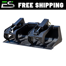 66 Solid Bottom Grapple Bucket Quick Attach Skid Steer Loader - Free Shipping