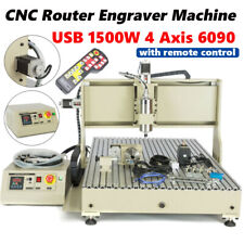 Usb 4axis 6090 Cnc Router Engraver Machine W Remote Control Engraver 1500w New