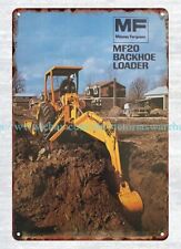 1973 Massey-ferguson Mf 20 Tractor Loader Backhoe Farm Heavy Equipment Metal Tin