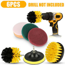 6pcs Drill Brush Attachment Set Power Scrubber Cleaning Car Polishing Pad Kit