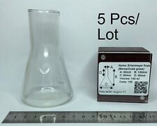 5 Pcs Lot Borosilicate Glass Conical Flask Erlenmeyer 100 Ml Lab Glassware