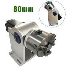 80mm Rotation Axis Fiber Laser Marking Machine Rotary Shaft Driver Rotary Chuck