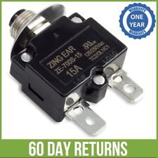Mini Thermal Push Button Circuit Breaker Reset Overload Protector Switch - 15a