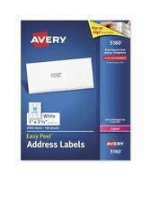 Avery Easy Peel Address Label 3000labels 100sheet 1x2 58