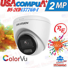 Hikvision 2mp Ip Poe Colorvu Full Time Color Dome Camera Ip Hd Wdr 2.8mm Ip67