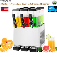 Tecspace New 110v 270w 3 Tanks 30l Frozen Juice Beverage Refrigerated Dispenser