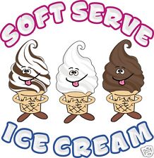 Soft Serve Wlettering Ice Cream Concession Restaurant Food Truck Decal 14