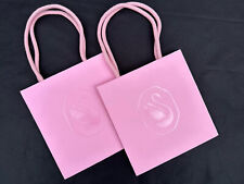 New Authentic Swarovski Lot Of 2 Empty Shopping Paper Gift Bags Pink 7x7x4.5