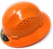 Truecresthdpe Orange Full Brim Hard Hat With Fas-trac Suspension