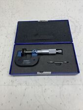Fowler 52-250-111-1 Disc Micrometer 0-1 Range .0001 Grads With Case - Nice