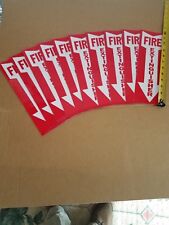 Fire Extinguisher Sign - Lot Of 10 Signs - 4 X 12 Vinyl Stick-on Arrow Sign