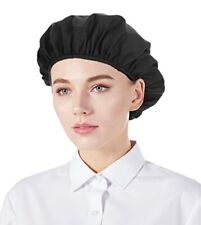 5pcs Unisex Elastic Chef Hat Mesh Cap Kitchen Cooking Chef Black Full Clothx5