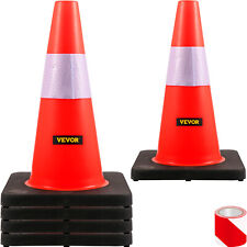 Vevor 5 Pcs Safety Cones Traffic Cones 18 Orange Reflective Collars Road Cones
