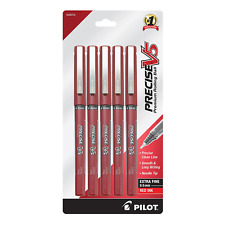 5 - Pilot Precise V5 - Extra-fine Rollerball Pen - Red Ink - New Sealed Pack