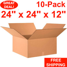 10-pack 24 X 24 X 12 Cardboard Corrugated Shipping Boxes Moving Box Bundle