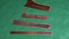 Vintage Starrett Flexible Rule Standard Tool Drill Point Gage Leather Sheaths