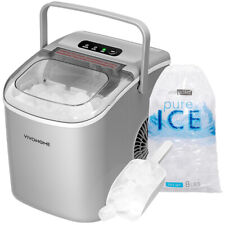 Electric Ice Cube Maker Machine W 10 Ice Bag Self Cleaning Function 26lbsday