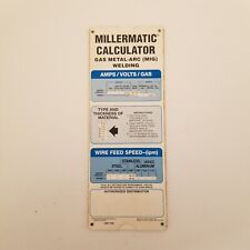 Millermatic Calculator Gas Metal-arc Mig Welding Amps Volts Gas