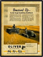Oliver Tractors New Metal Sign Model Hg Crawler W Model 15 Grain Master