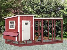 2-in-1 Chicken Coop Plans With Kennel Hen House Design 50410lm