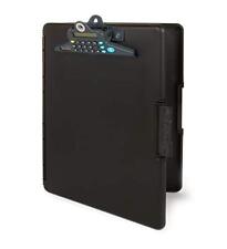 Dexas Slimcase 2 Storage Clipboard With Side Opening And Calculator Black