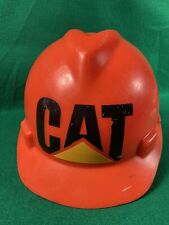 Vintage Cat Caterpillar Msa Hard Hat Orange Size Medium