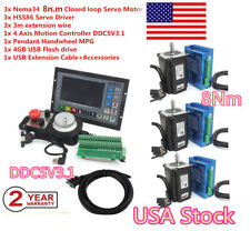 Usa3 Axis Nema34 Closed Loop Hybrid 8n.m Servo Motor Driver Cnc Controller Kit