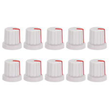 10pcs 6mm Knob For Effect Pedal Amplifier White Potentiometer Knob Red Mark