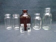 Laboratory Glass Serum Bottles And Screw Top Vial Bottles No Caps 7pieces