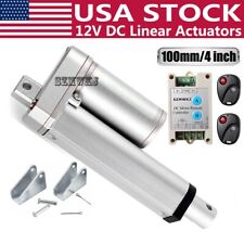 12v 4 Inch Linear Actuator W Remote Control Heavy Duty 100mm 330lbs High Speed