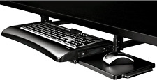 Keyboard Drawer Under Desk Slide Adjustable Shelf Tray For Office Blacksilver