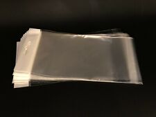 100 Clear Cello Bags Hang Top Resealable Self Adhesive Opp Poly Hang Hole Bag