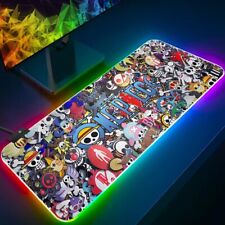 Anime One Piece Large Gaming Mouse Pad Waterproof Rgb Light Colorful 3080cm
