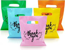 100 Pcs Small Thank You Merchandise Bags Plastic Goodie Bags Party Fav ...
