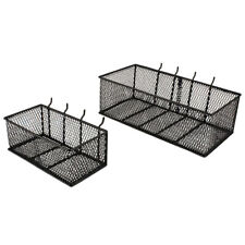Pegboard Baskets 2 Pack Steel Wire Mesh Garage Wall Organizer Storage Bins New