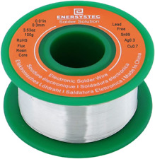 Ultra Thin Solder Wire Lead Free Rosin Core Flux Alloy Soldering 0.01in 0.3mm 10