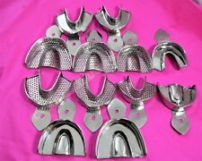 Dental Stainless Steel Perforated Non Per Impression Trays Autoclavable 12set