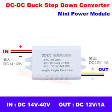 Mini Dc-dc Buck Step Down Volt Converter To 14-40v 18v 24v 36v To 12v 1a Module