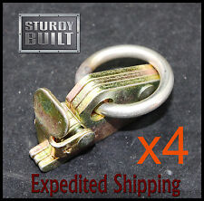 4x E Track Fitting 6.5mm O Ring Van Truck Enclosed Trailer Tie Down Scooter Bike