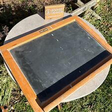 Vintage Natural Slate Company Chalkboard With Brown Wooden Frame Slatington Pa