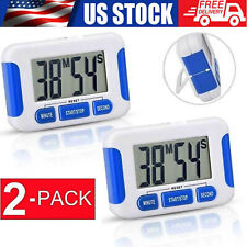 2x Digital Kitchen Timer Magnetic Cooking Lcd Large Count Down Clear Alarm Egg