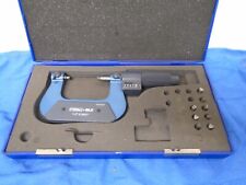 Fowler 1-2 Inch Thread Pitch Micrometer W 5 Anvil Sets