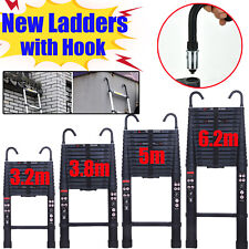 New Aluminum Telescoping Extenable Step Ladder Extension Ladder Collapsible Fold