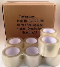 12 Rolls Carton Sealing Clear Packingshippingbox Tape- 2 Mil- 3 X 110 Yards