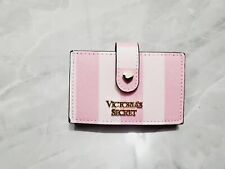 Victorias Secret Pink Stripe Vs Card Holder Coin Purse Multilayer Business Card