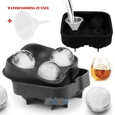 Ice Balls Maker Round Sphere Tray Mold Cube Whiskey Ball Siliconewater Funnel
