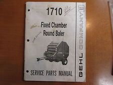 Gehl 1710 Round Hay Baler Parts Manual